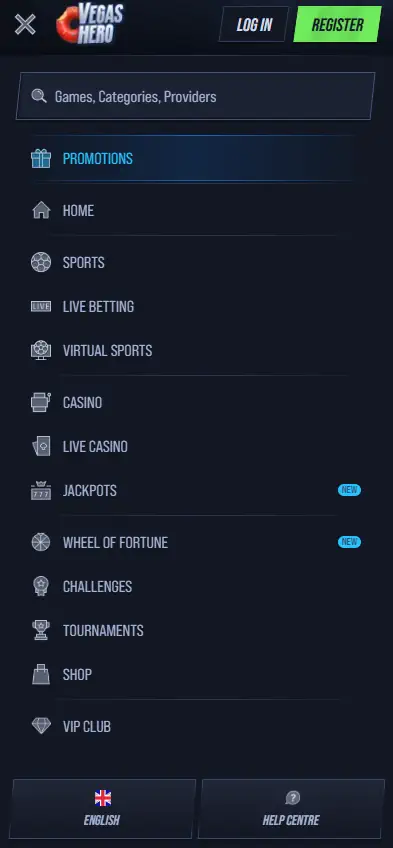 Vegas Hero App